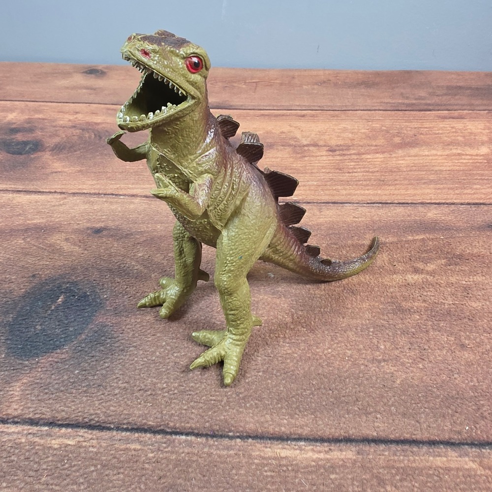 Imperial Dinosaur Figure Kids  Green Good 1973 Vintage T-Rex Stegosaurus Hybrid
